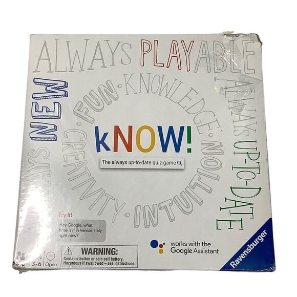 Know The Always Up To Date Quiz game by Ravensburger. Google Assistant Game - Picture 1 of 5